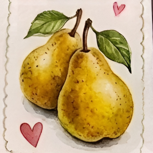 Как нарисовать грушу акварелью