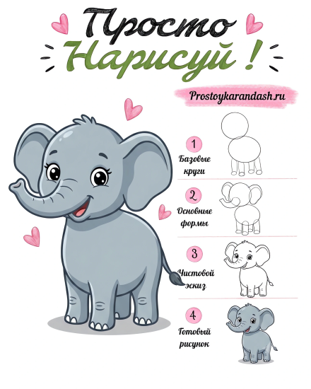 Как нарисовать слона — изображение 6