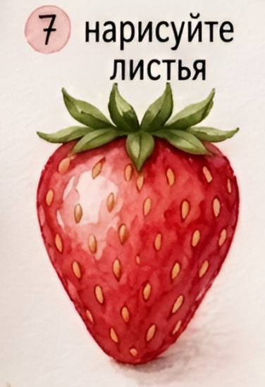 Как нарисовать клубнику акварелью — изображение 8