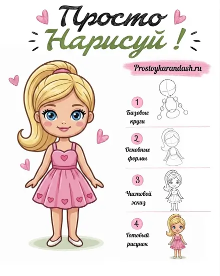 Как нарисовать барби — изображение 7