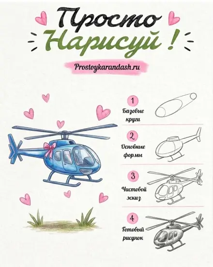 Как нарисовать вертолёт: подробный урок — изображение 7