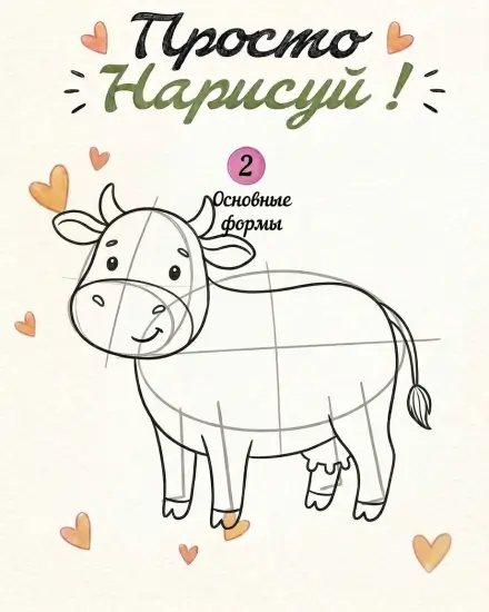 Как нарисовать корову: простой и понятный мастер‑класс для начинающих и детей — изображение 3