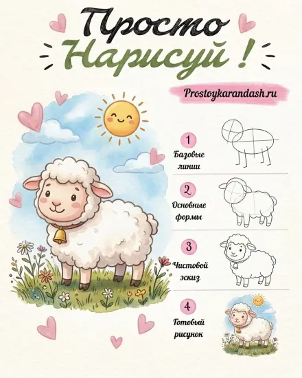 Как нарисовать овечку — изображение 6